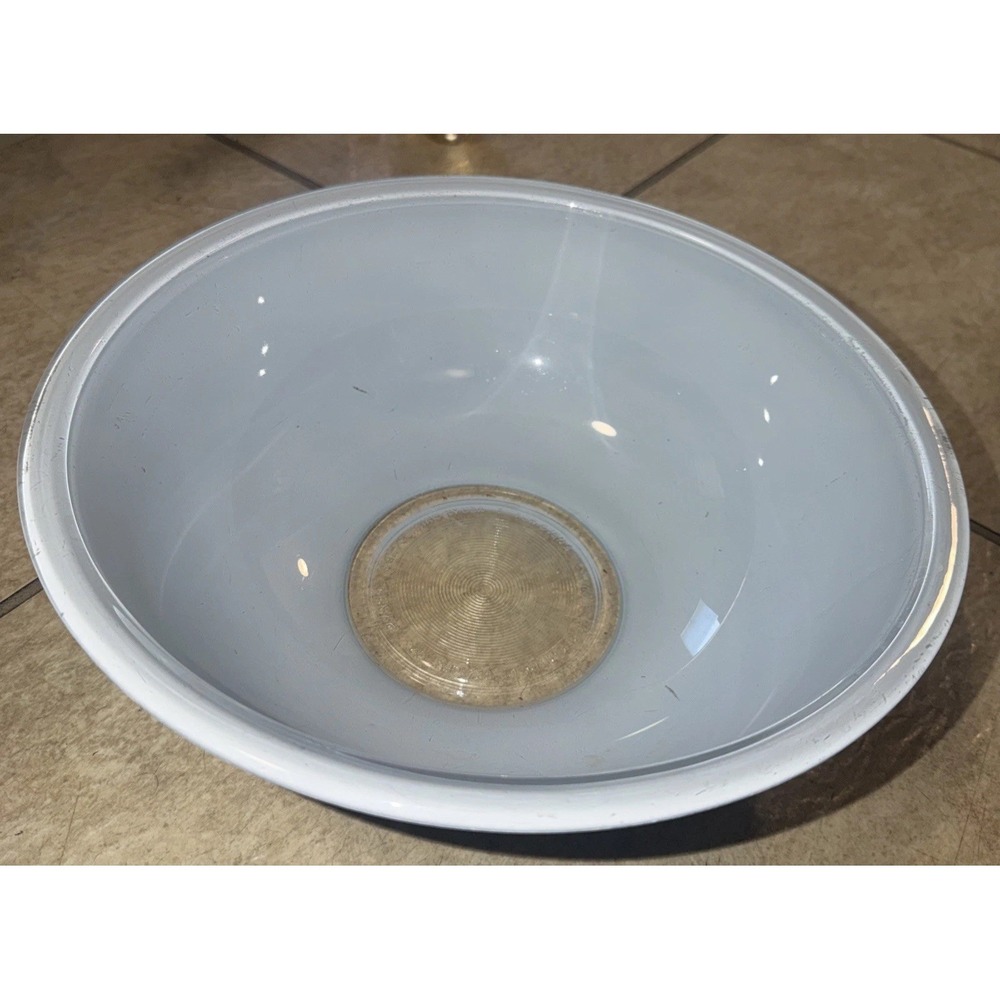 PYREX 326 MOODY BLUES GLASS MIXING NESTING BOWL CLEAR BOTTOM 4 L Vintage
